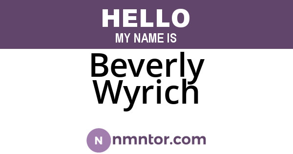 Beverly Wyrich