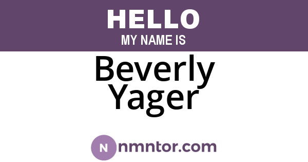 Beverly Yager