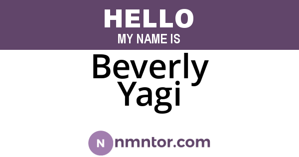 Beverly Yagi