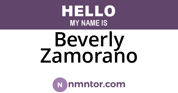 Beverly Zamorano