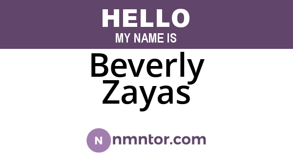 Beverly Zayas