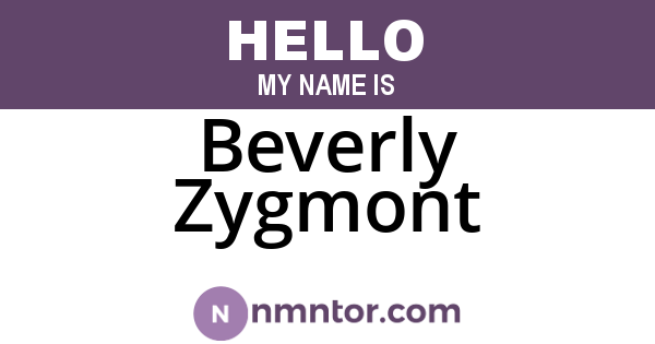 Beverly Zygmont