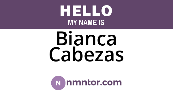 Bianca Cabezas