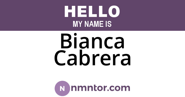 Bianca Cabrera