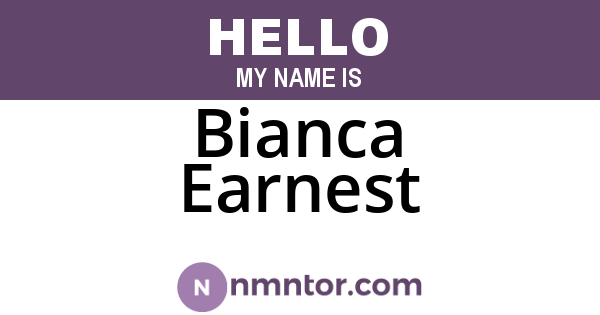 Bianca Earnest