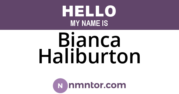 Bianca Haliburton