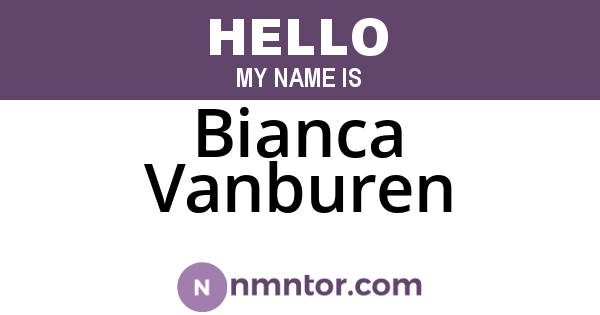 Bianca Vanburen