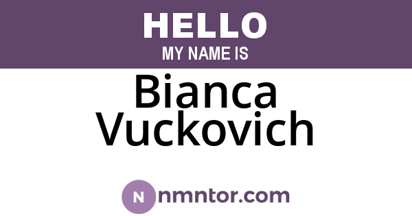 Bianca Vuckovich