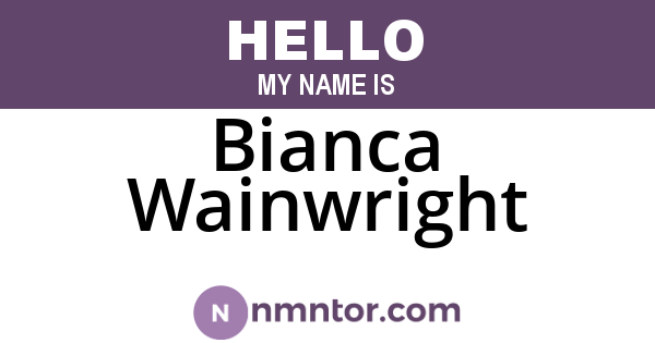 Bianca Wainwright
