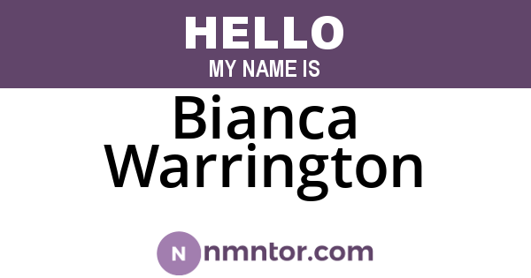 Bianca Warrington