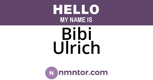 Bibi Ulrich