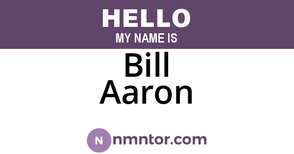 Bill Aaron