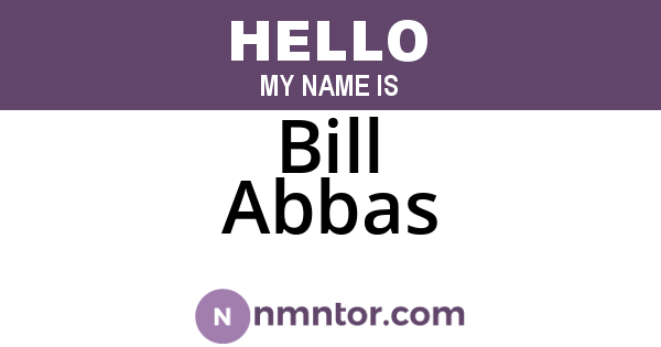 Bill Abbas