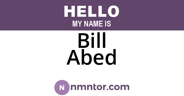 Bill Abed