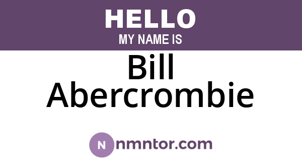 Bill Abercrombie