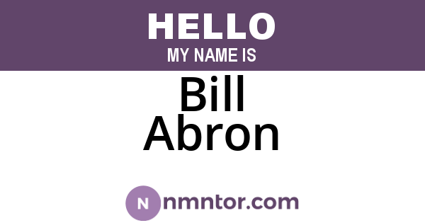 Bill Abron