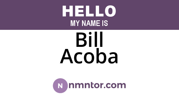 Bill Acoba