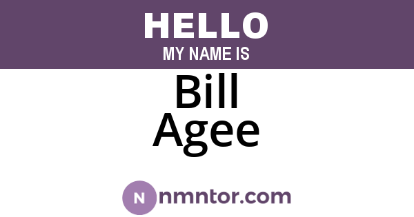 Bill Agee