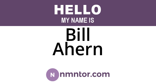 Bill Ahern