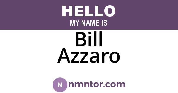 Bill Azzaro