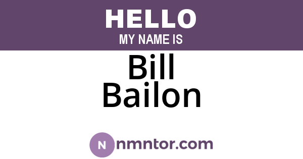 Bill Bailon