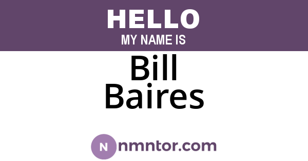 Bill Baires