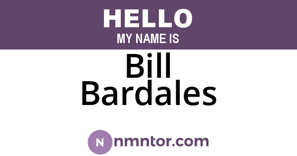 Bill Bardales