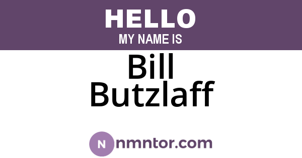 Bill Butzlaff