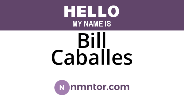 Bill Caballes