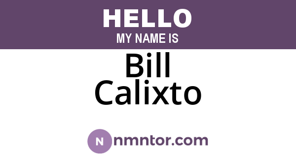 Bill Calixto