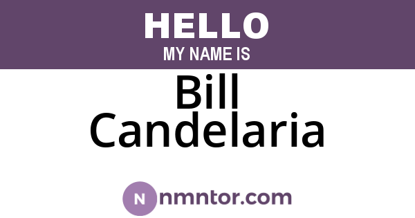 Bill Candelaria