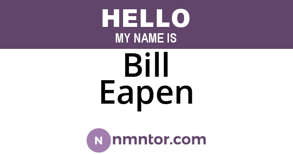 Bill Eapen