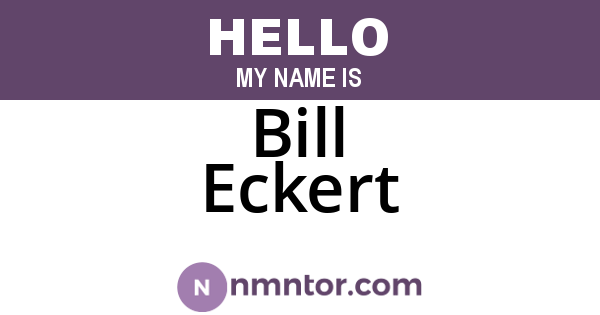 Bill Eckert