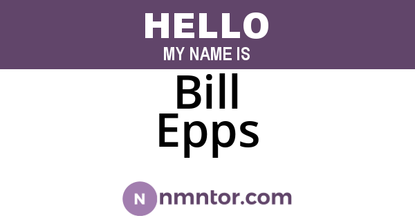 Bill Epps