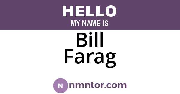 Bill Farag