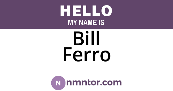 Bill Ferro