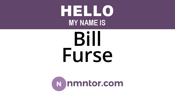 Bill Furse