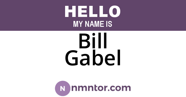 Bill Gabel