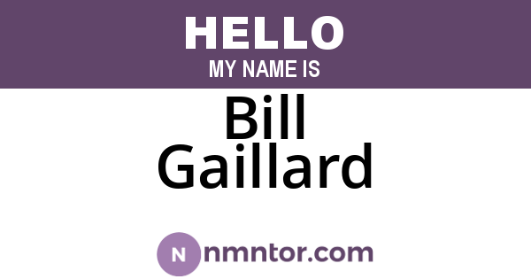 Bill Gaillard