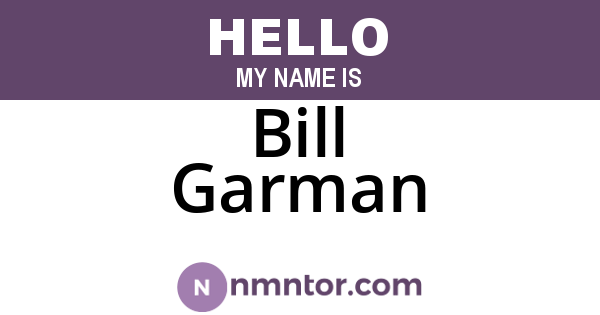 Bill Garman