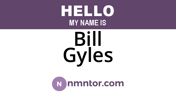Bill Gyles