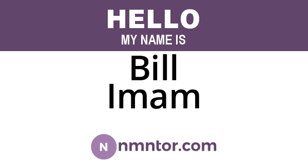 Bill Imam