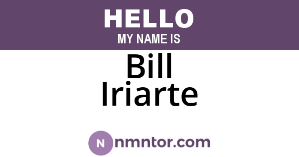 Bill Iriarte