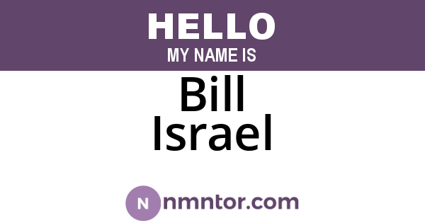 Bill Israel