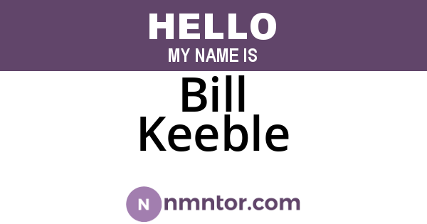 Bill Keeble