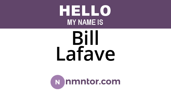 Bill Lafave
