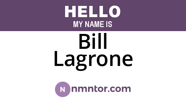 Bill Lagrone