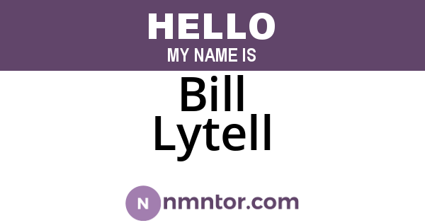 Bill Lytell