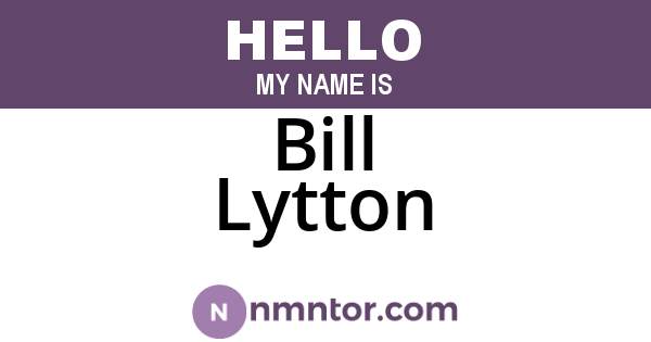 Bill Lytton