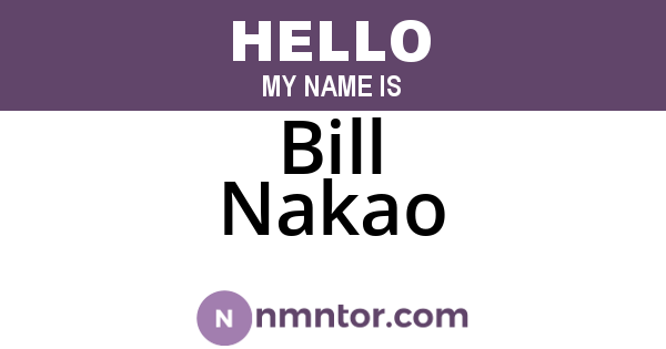 Bill Nakao